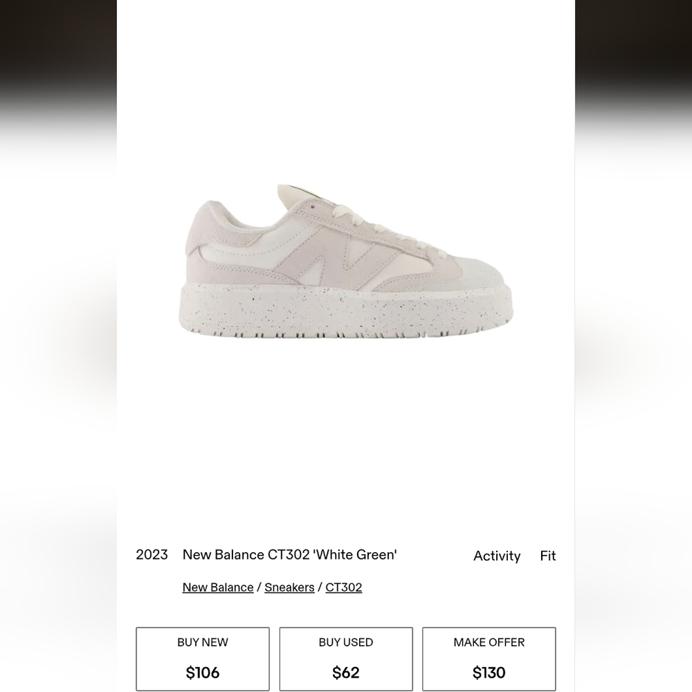 New Balance CT302 White Green Sneakers